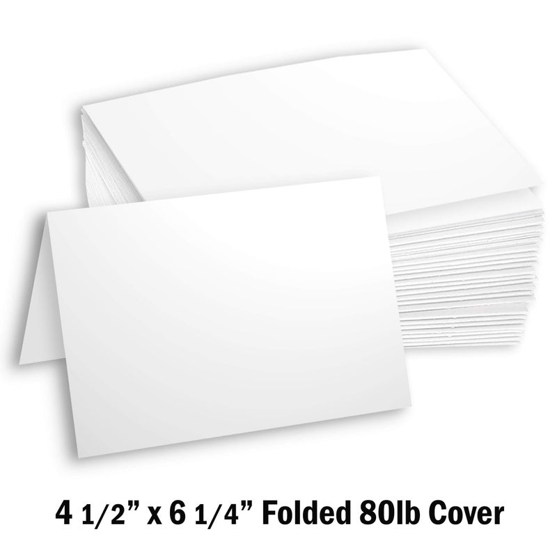 Hamilco بطاقات ملاحظات فارغة من ورق كاردستوك أبيض هاميليكو 4.5" × 6.25" A6 بطاقات مطوية 100 حزمة - Image 4